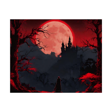 CURSED RING OF LUNAR BLOOD - Video Game Inspired Dracula Castle Poster