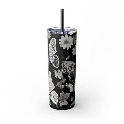 FLOWERS AND BUTTERFLIES Tumbler - Fitness Exercise Gym Workout Drink Holder