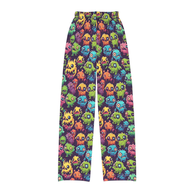 Kids Pajama Pants | Vintage 90's Style Retro Monster Gross Out Bed Time Wear | Cute Furry Fuzzy Ooze Beast Monsters Night Bottoms