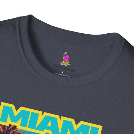 MIAMI MICE 80s TV Spoof T-Shirt - Funny Miami Vice Parody Retro Tee