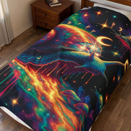 TRIPPY SNAIL GUIDER Psychedelic Blanket