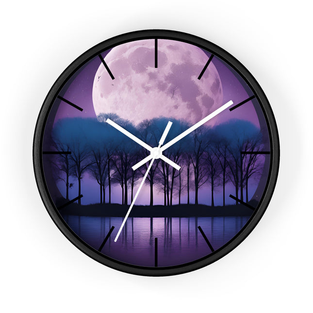 TRANQUILITY UNDER THE VIOLET MOON Wall Clock