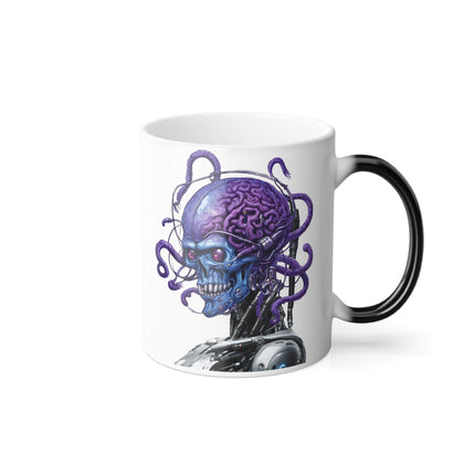 PERSONALIZED Cyborg Alien Brain Coffee Mug | Tentacle Robotic Skull Cup | Gift For Him | Video Game Inspired Mug | Gift For Her