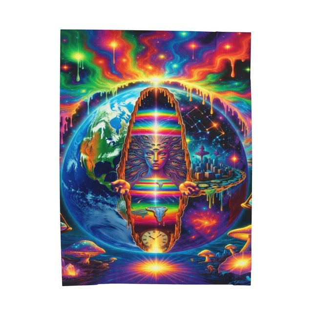 PSYCHEDELIC ALL SEEING SPACE TIME DEITY Trippy Blanket
