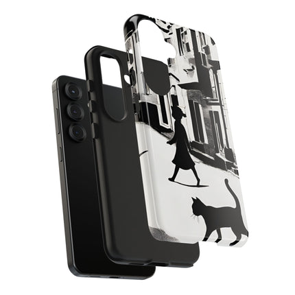 VINTAGE CITY CAT ALLEY WAY Phone Case