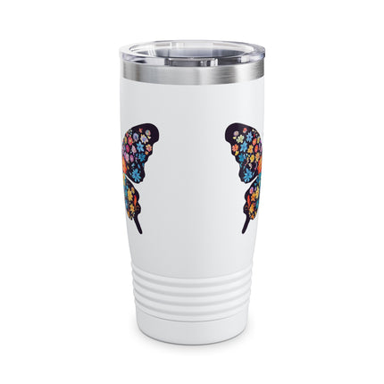 FLORAL PATTERNED BUTTERFLY Tumbler