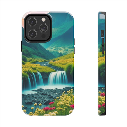 FLOWER CASCADE MOUNTAINS Phone Case