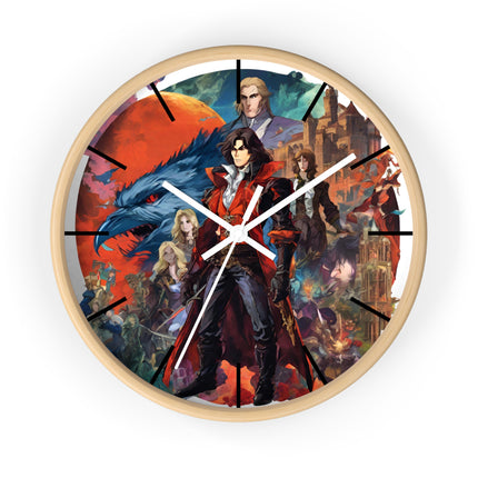 MANY TERRORS AWAIT THE FORCES OF GOOD Wall Clock - Retro Gaming Vampire Castle Decor