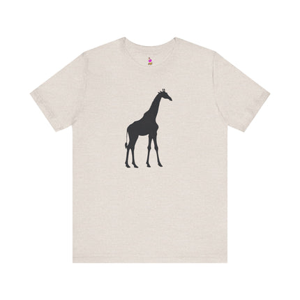 GIRAFFE SILHOUETTE T-Shirt - Elegant Wildlife Minimalist Art Tee