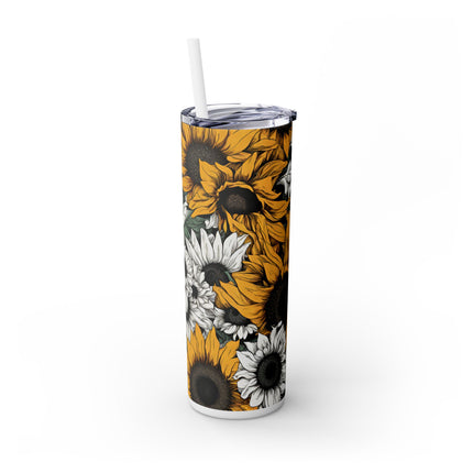 SUNFLOWERS GARDEN Skinny Tumbler - Flower Patch Car Traveler Cup
