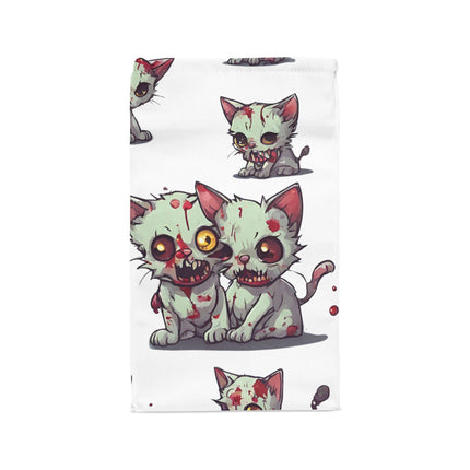 Zombie Cat Lunch Bag, Cute Walking Dead Kittens Polyester Insulated Food Carrier, Child Adult & Teen Work Office School Gift Meal Traveler