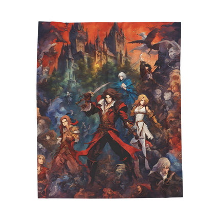 CONQUERORS OF NIGHT EMERGE AT DUSK Video Game Inspired Abstract Collage Blanket