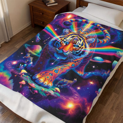 EYE OF THE TIGRESS Galaxy Psychedelic Blanket