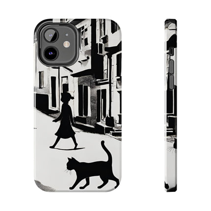 VINTAGE CITY CAT ALLEY WAY Phone Case