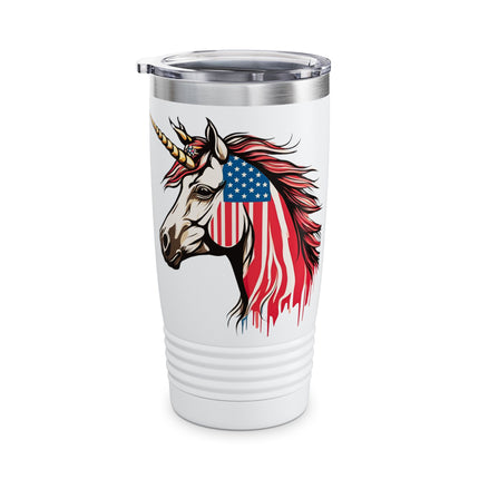 AMERICORN PATRIOT SERIES PATRIOTIC UNICORN Tumbler - Freedom Loving Traveler Cup