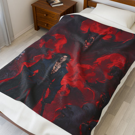 A FORCE OF FATE AGAINST ABSOLUTE EVIL - Video Game Inspired Velveteen Plush Blanket
