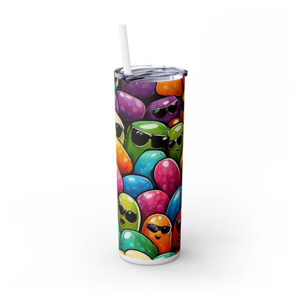 COOL BEANS Skinny Tumbler - Retro Jelly Beans Candy Lover Cup