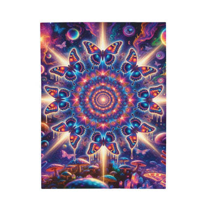 KALEIDOSCOPE OF THE MONARCHS Psychedelic Blanket