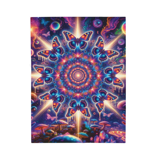 KALEIDOSCOPE OF THE MONARCHS Psychedelic Blanket