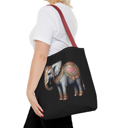Personalized Elephant Gift Tote | Majestic Custom Grocery Bag | Jungle Lovers Office Travel Carrier | Wild Animal Business Traveler