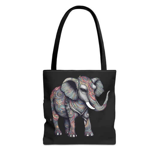 Personalized Elephant Gift Tote | Majestic Custom Grocery Bag | Animal Lovers Office Travel Carrier | Wild Kingdom Business Traveler