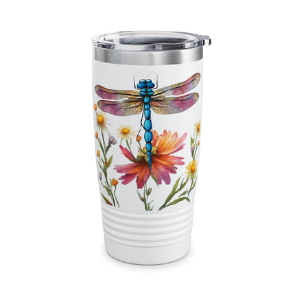 DRAGONFLY FLOWER GARDEN Tumbler
