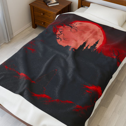 CURSED RING OF LUNAR BLOOD Fleece Throw Video Game Blanket