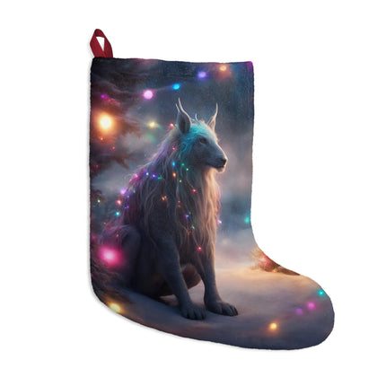 Mythical Beasts Christmas Stockings, Kids Adults Mystical Lights Stockings, Festive Fantasy Lovers Gift, Snow Creatures Holiday Winterland