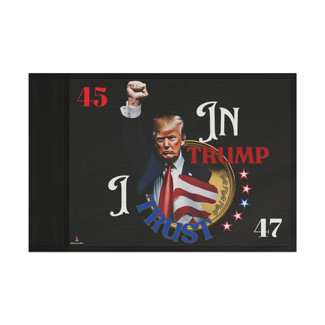 President Donald Trump Fight Fight Fight Gold Coin House Flag | 2024 Election Banner | Liberty & Freedom American Loving Vet Voter Yard Gift
