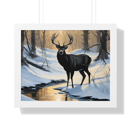 SUNSET CREEK BUCK - Deer Hunter Framed Wall Art