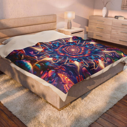 KALEIDOSCOPE OF THE MONARCHS Psychedelic Blanket