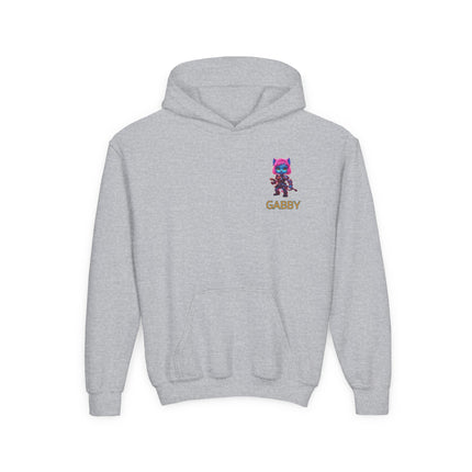 CUSTOM LETTER G WARRIOR CAT - Personalizable Girls Hoodie Sweatshirt