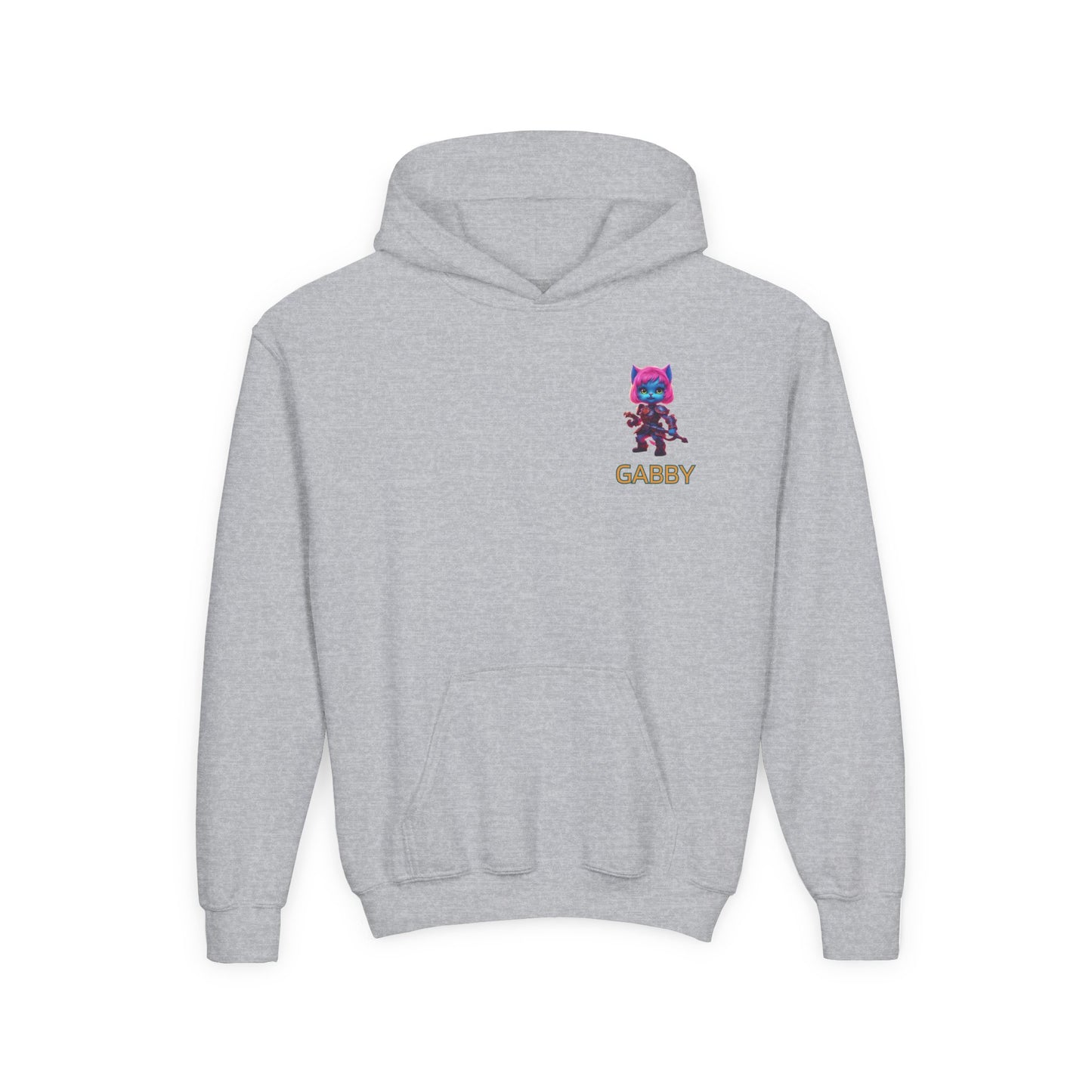 Custom Trendy Kids Hoodie, Personalized Girls Cat Hoodie, Warrior Cat Kids Hooded Sweatshirt