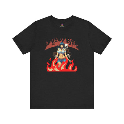 MANIPULATING THE FLAMES OF DESIRE T-Shirt - Anime Girl Fire Art Tee