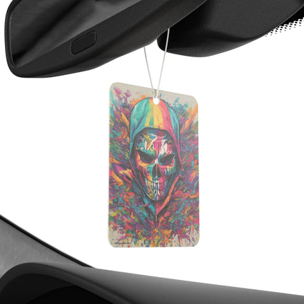 HOODED EVIL SKELETON Car Air Freshener