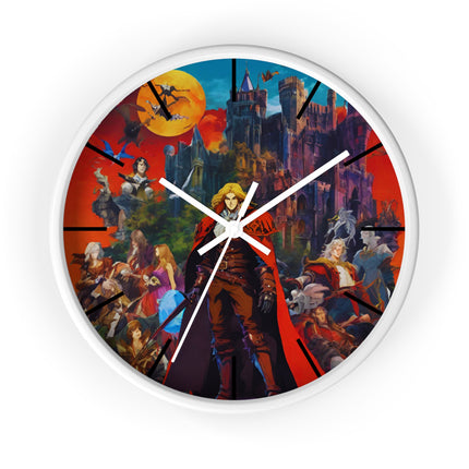 ACCURSED HERO OF THE NIGHT Video Game Inspired Abstract Collage Wall Art Clock