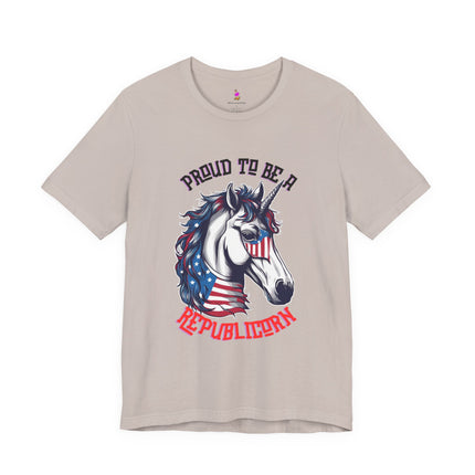 PROUD TO BE A REPUBLICORN T-Shirt - Funny Republican Unicorn Patriotic Tee