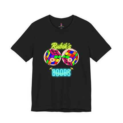 RUBIK'S BOOBS T-Shirt (Variant 2) - Funny Rubik's Cube Parody Adult Humor Tee