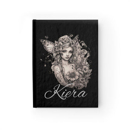 Beautiful Custom Diary Journal, Personalized Flower Butterfly Fairy Diary, Hardcover Daily Life Log Book