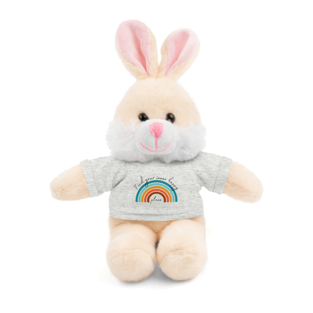 FIND YOUR INNER HAPPY PLACE Inspirational Rainbow Stuffed Animal