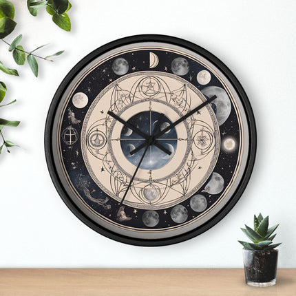 LUNAR MOON PHASES Wall Clock