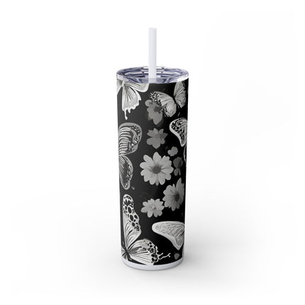 FLOWERS AND BUTTERFLIES Tumbler - Fitness Exercise Gym Workout Drink Holder