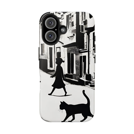 VINTAGE CITY CAT ALLEY WAY Phone Case