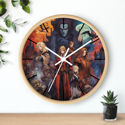 ALLIANCE AGAINST THE FORCES OF DARKNESS Video Game Inspired Abstract Collage Wall Art Clock