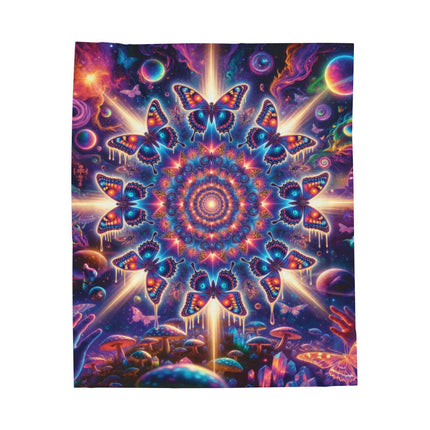 KALEIDOSCOPE OF THE MONARCHS Psychedelic Blanket