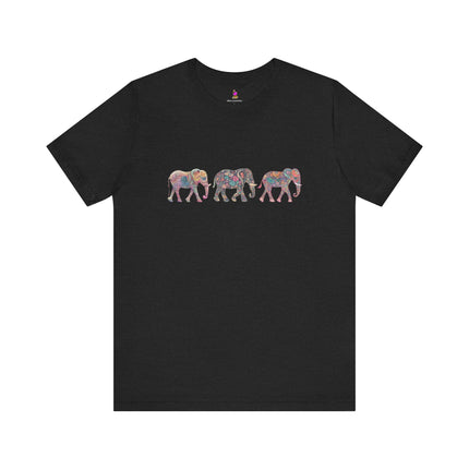 ELEPHANT MARCH T-Shirt - Majestic Animal Herd Art Tee