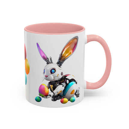 Mechanical EASTER RAB-BOT, Colorful Robotic Rabbit Coffee Cup