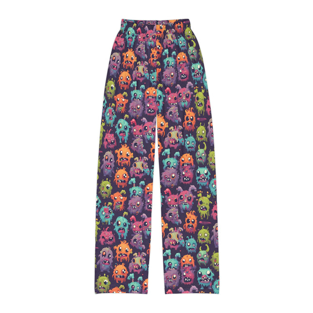 Kids Zombie Pajama Pants | Vintage 90's Style Retro Monster Gross Out Bed Time Wear | Cute Furry Fuzzy Yucky Beast Child Night Bottoms
