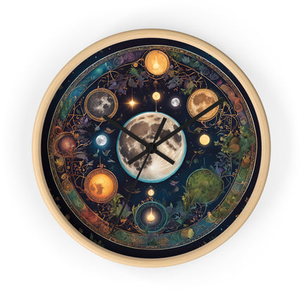 MOON, SUN, AND PLANETS Wall Clock
