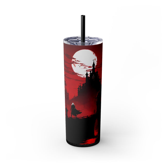 CONQUEROR OF THE HORRORS OF THE NIGHT - Video Game Inspired Skinny Tumbler
